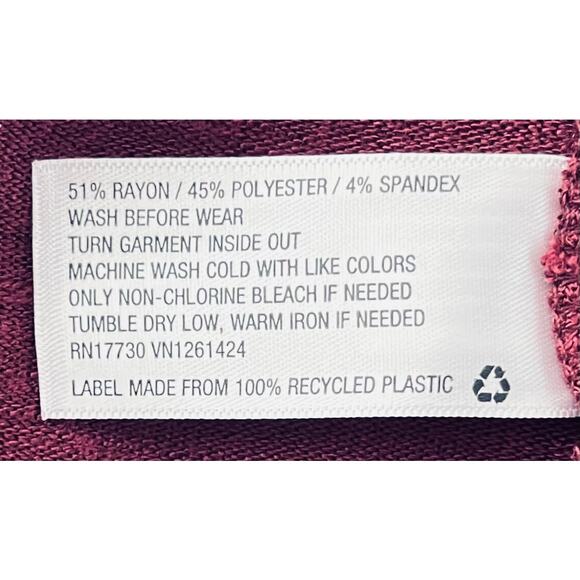 ART CLASS LONG SLV RND NECK MIDI BODYCON DRESS, WOMEN-XL-CRANBERRY, RUFFLE SIDES - Picture 10 of 10